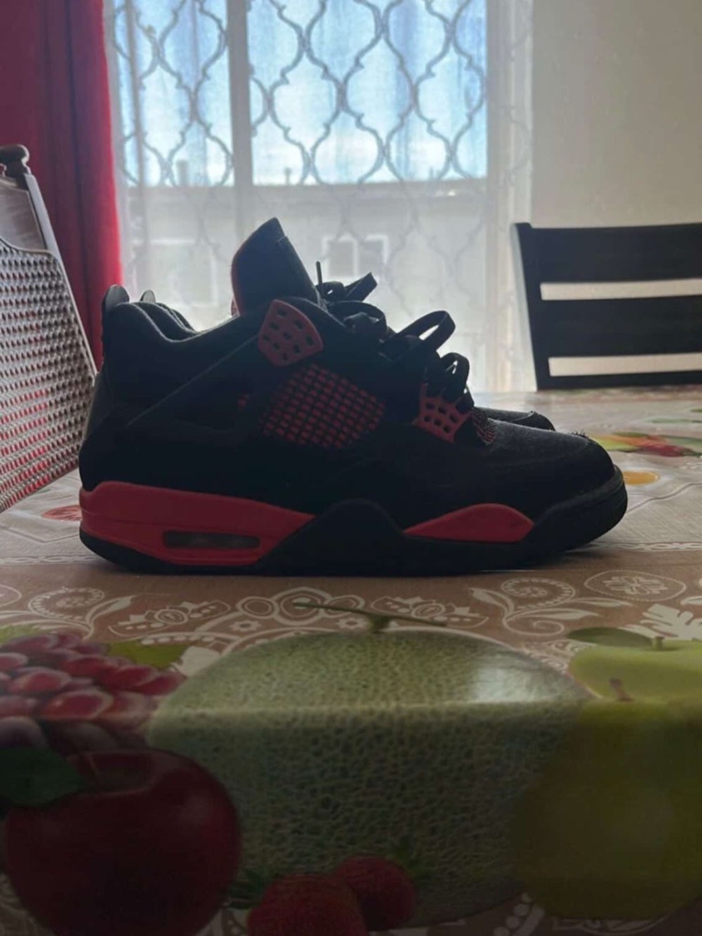 Jordan Men's Black and Red Athletic Basketball Shoes